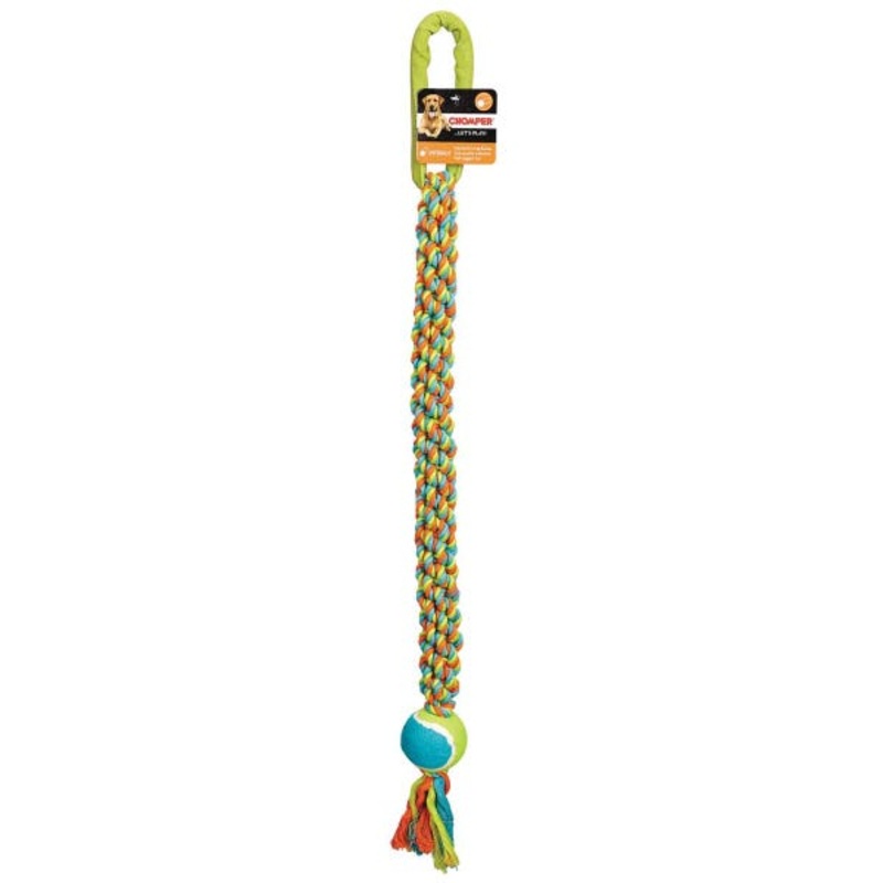 Boss PetEdge Chomper Tug dog toy with Ballistic Nylon Handle Dog Toy