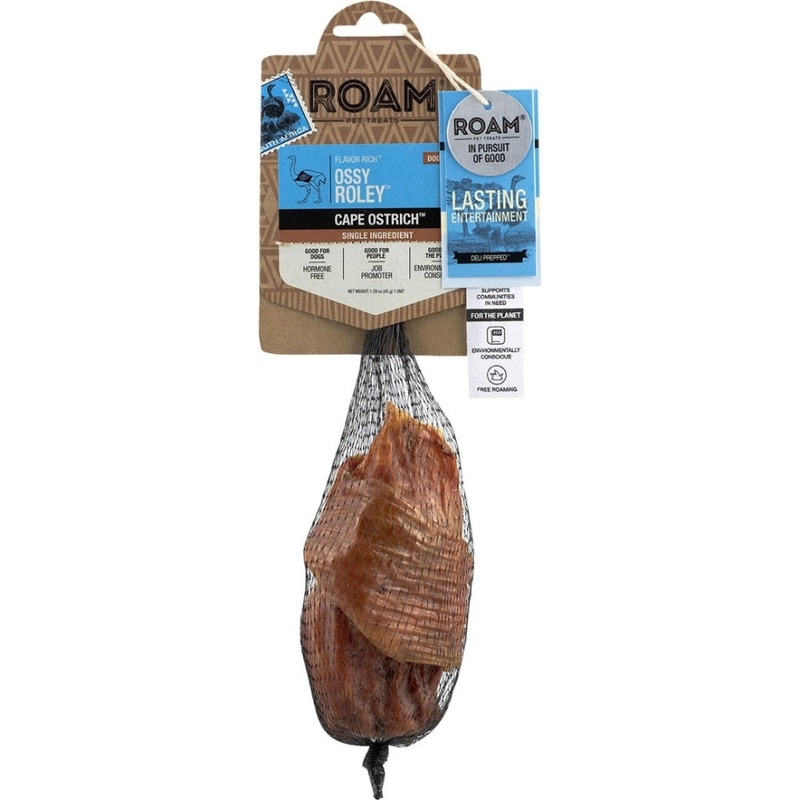 Roam Ossy Roley Cutlet Cape Ostrich Dog Treat (1 Pack)