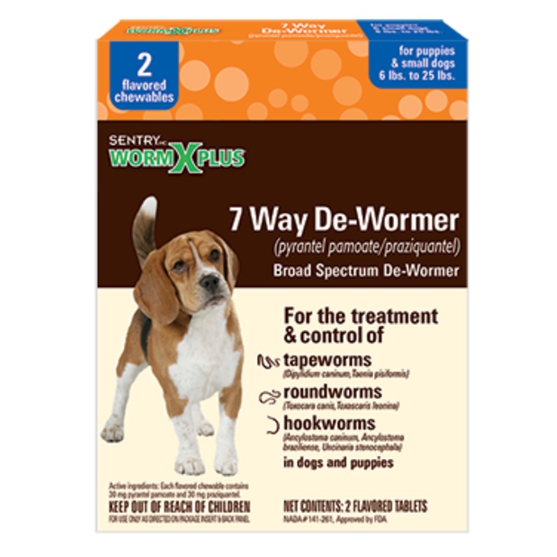 SENTRY HC WORM X PLUS 7 Way De-Wormer for Puppies & Small Dogs