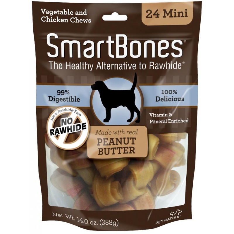 SmartBones Mini Peanut Butter Chew Bones Dog Treats