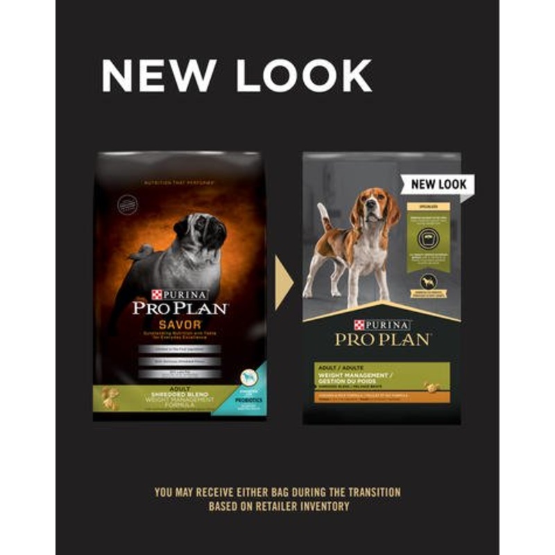 Purina Pro Plan Savor Adult Shredded Blend Weight Management Formula Dry Dog Food (34-lb)