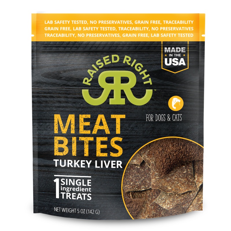 Raised Right Meat Bites Turkey Liver Single Ingredient Treats