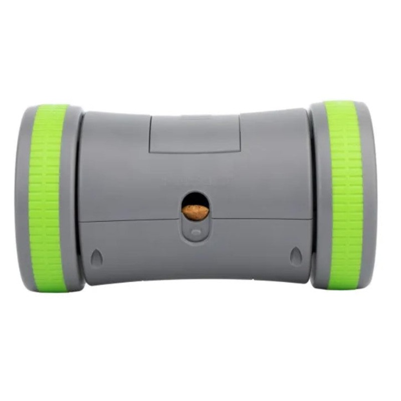 PETSAFE KIBBLE CHASE ROAMING TREAT DISPENSER (7X4 IN, GRAY)