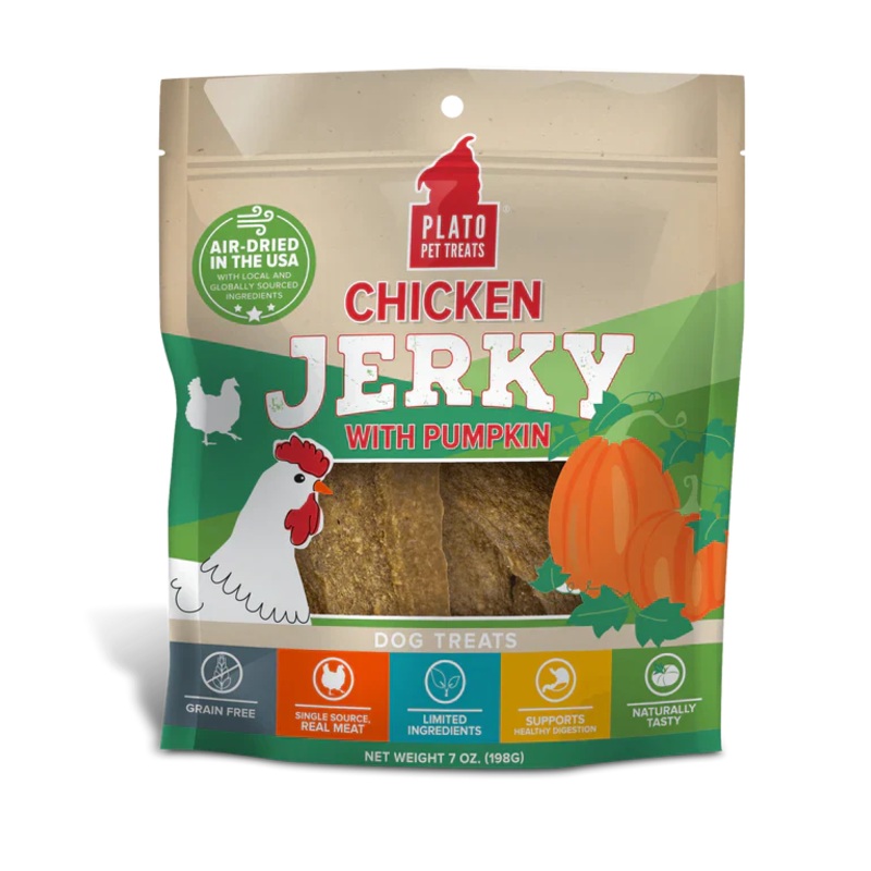 Plato Chicken Jerky with Pumpkin Dog Treats