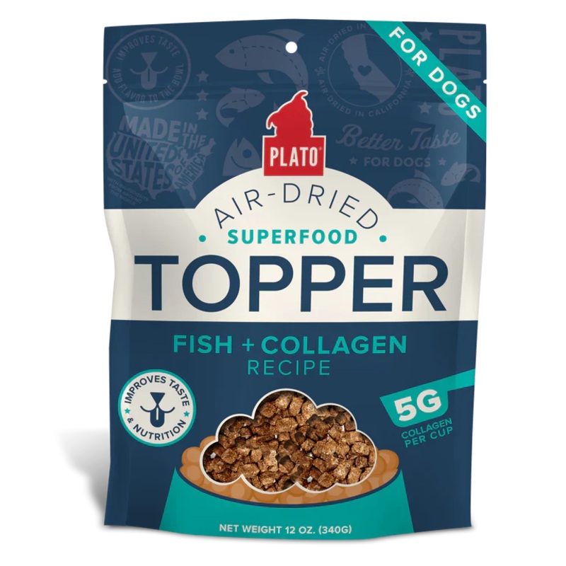 Plato Fish & Collagen Food Topper Dog Treats