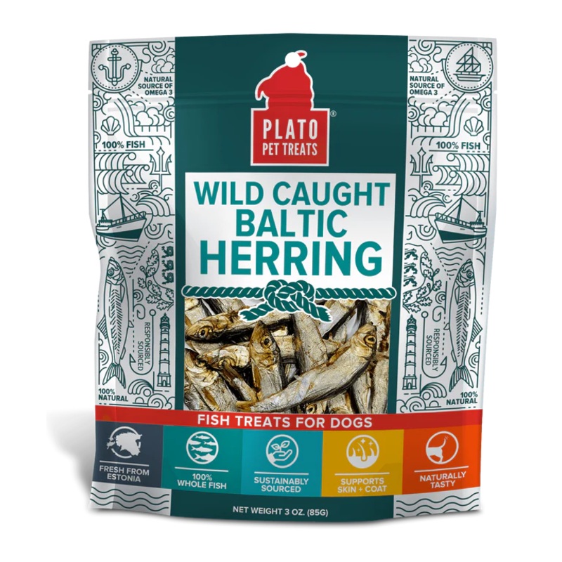 Plato Wild Caught Baltic Herring Dog Treats