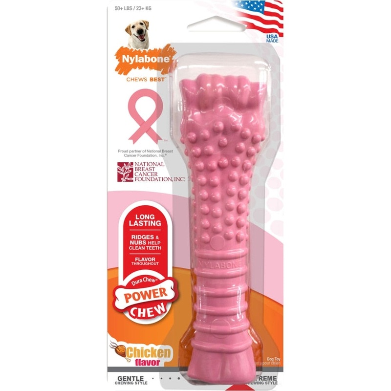 POWER CHEW PINK BREAST CANCER AWARENESS BONE (SOUPER)