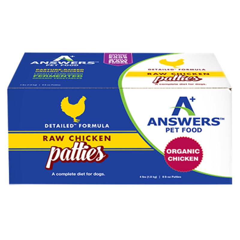 Answers Pet Food Detailed Chicken Formula for Dogs - Patties