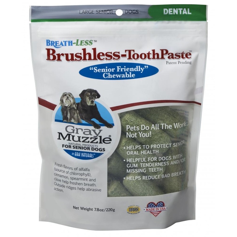 Ark Naturals Gray Muzzle BREATH-LESS Brushless Toothpaste for Senior Dogs