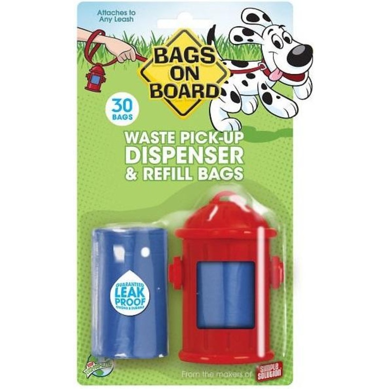 Bags on Board Fire Hydrant Dispenser (Dispenser with 30 Refill Bags)