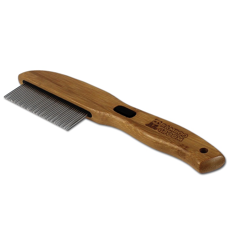 Bamboo Groom Rotating Pin Comb with 41 Rounded Pins (One Size)