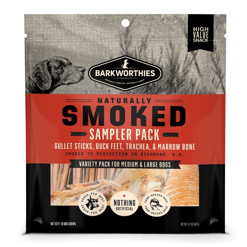 Barkworthies Naturally Smoked Medium/Large Dog Sampler Pack Dog Treats