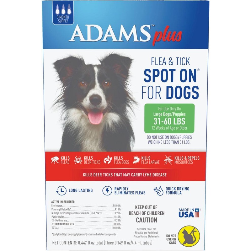 ADAMS Plus Flea & Tick Prevention Spot On for Dogs