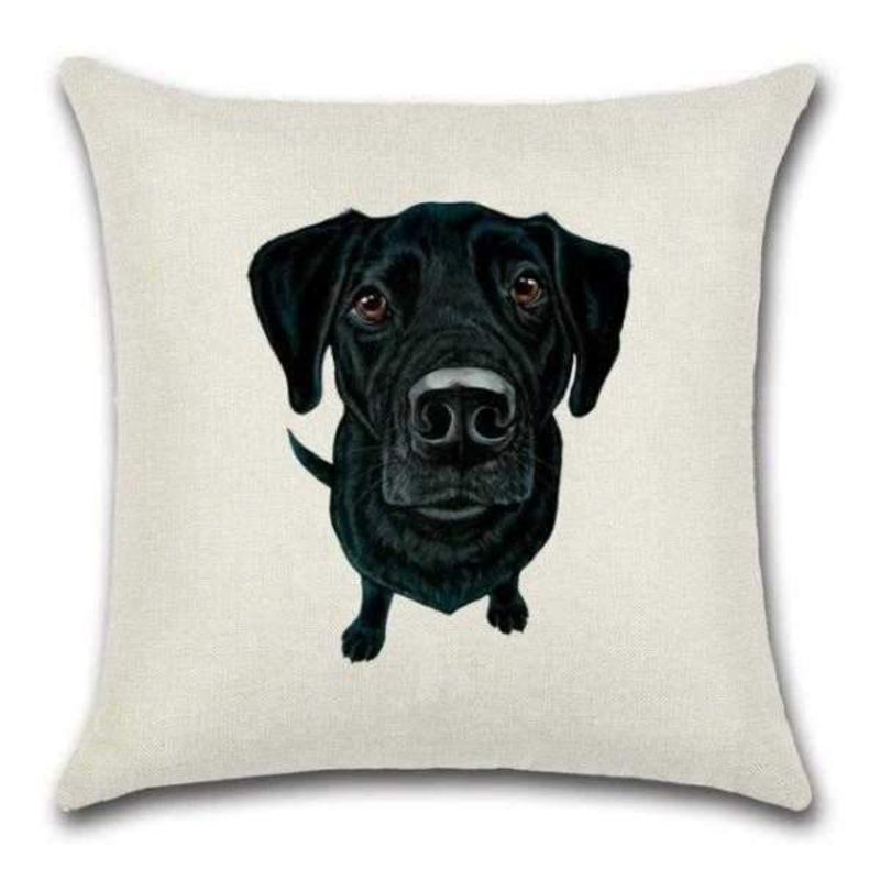 Black Labrador Throw Cushion
