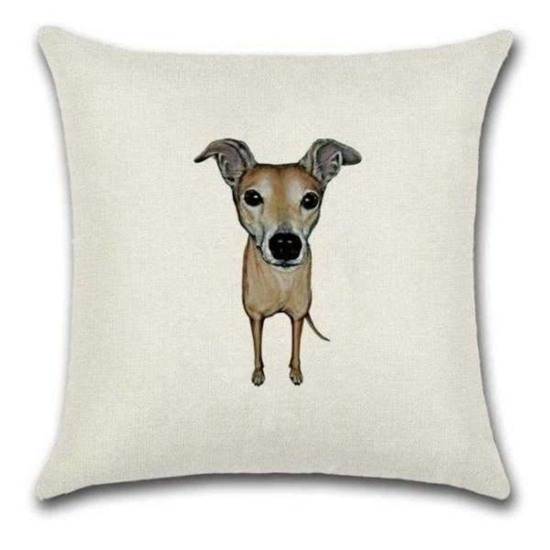 Fawn Greyhound Throw Cushion