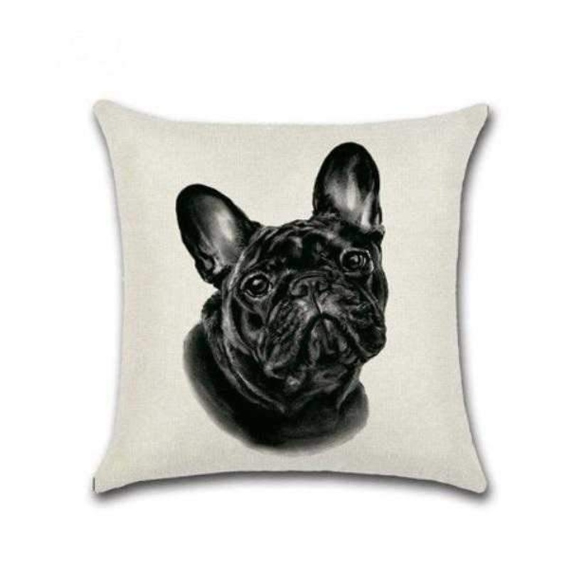 French Bulldog Portrait Throw Cushion