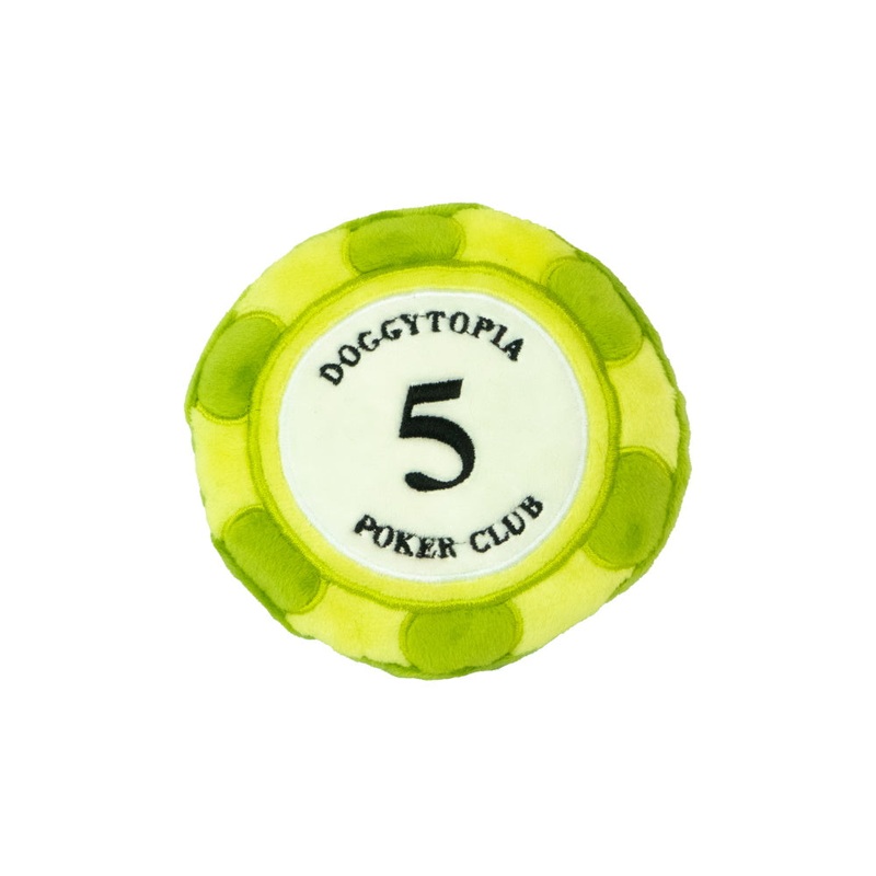 Poker Club - Poker Chips Dog Toy Green