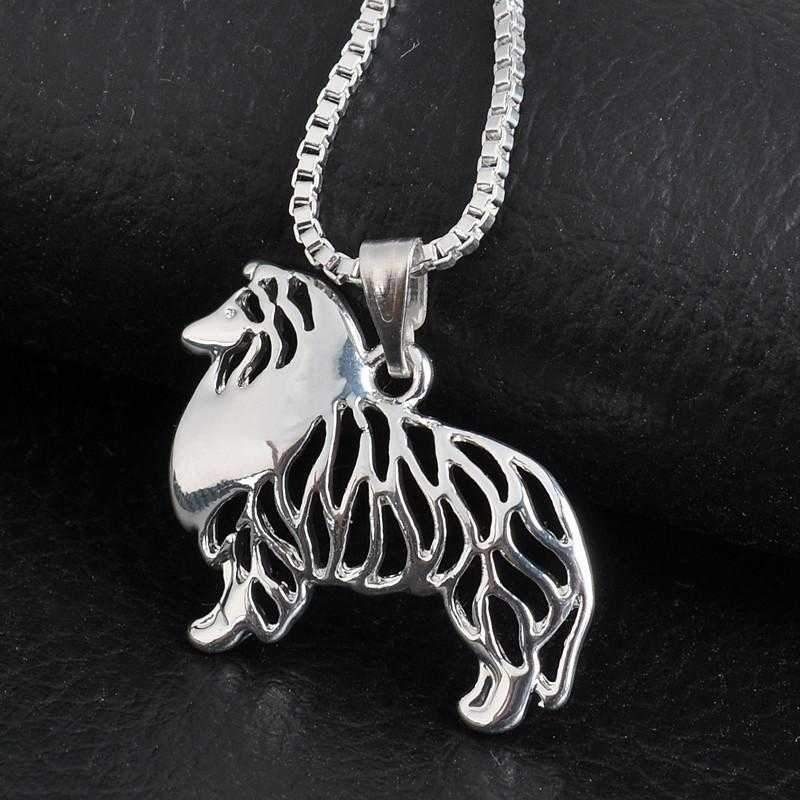 Dog Pendant Necklace - Border Collie