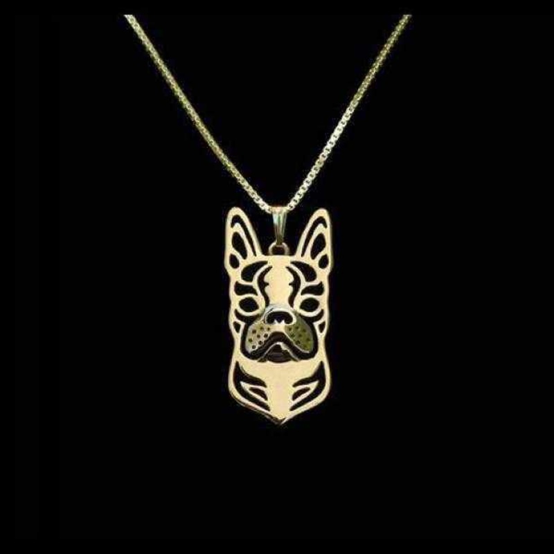 Dog Pendant Necklace - Boston Terrier