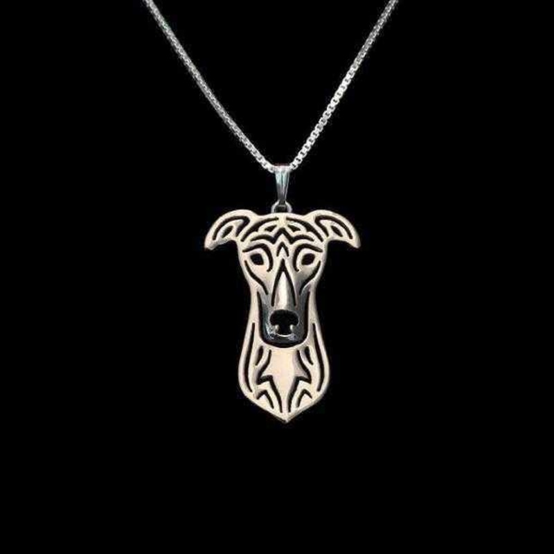 Dog Pendant Necklace - Greyhound