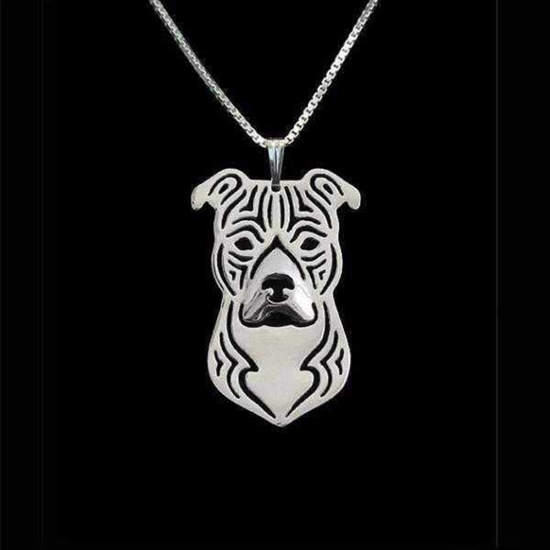 Dog Pendant Necklace - Staffy