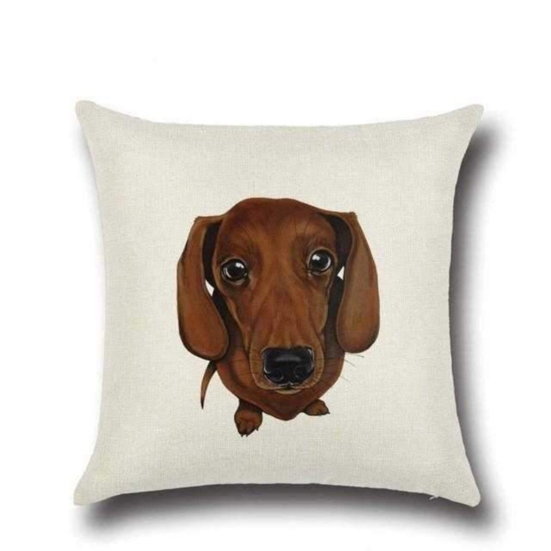 Tan Dachshund Throw Cushion