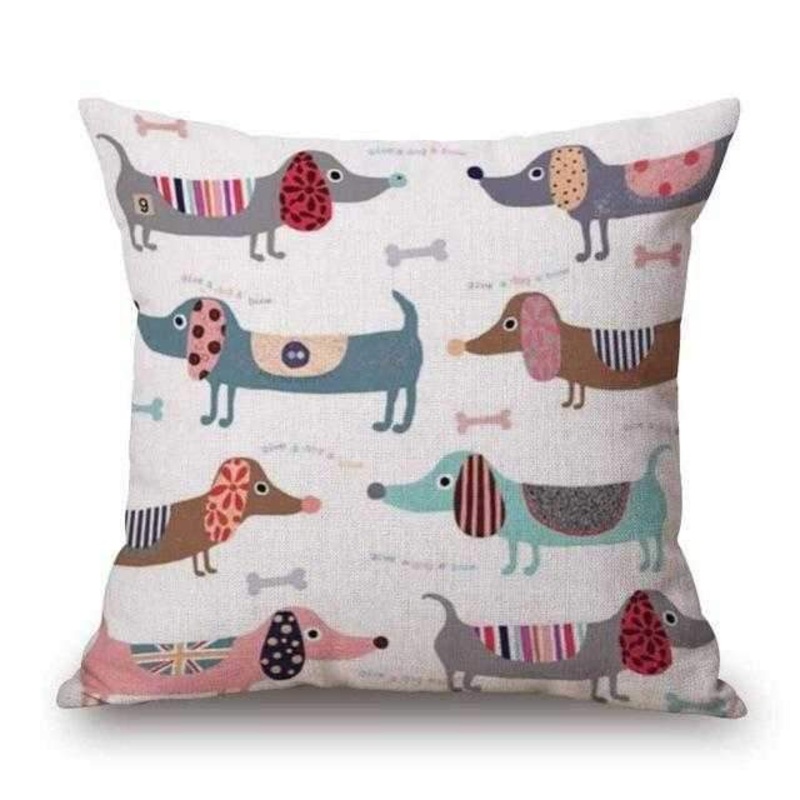 Abstract Dachshunds Throw Cushion