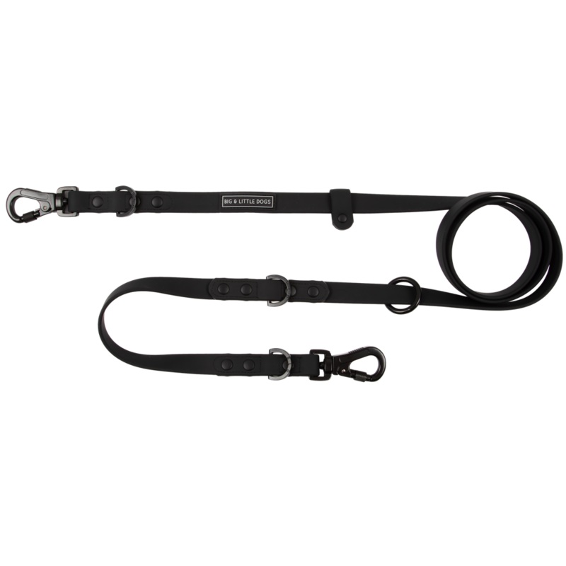 Big & Little Dogs Waterproof 6-in-1 Multi-Function Leash - Black
