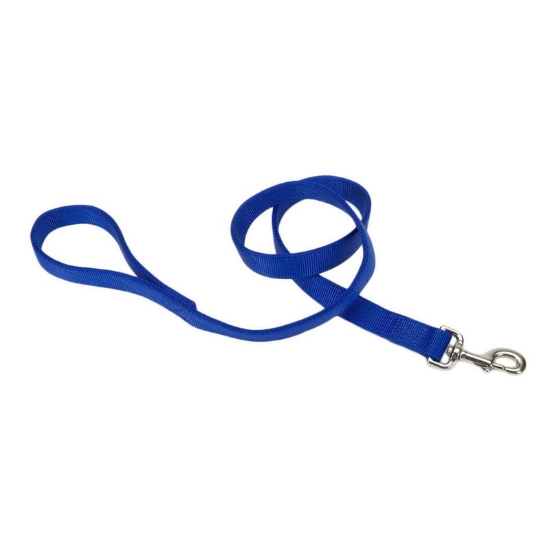 Coastal Double-Ply Dog Leash - 1in x 4ft Blue
