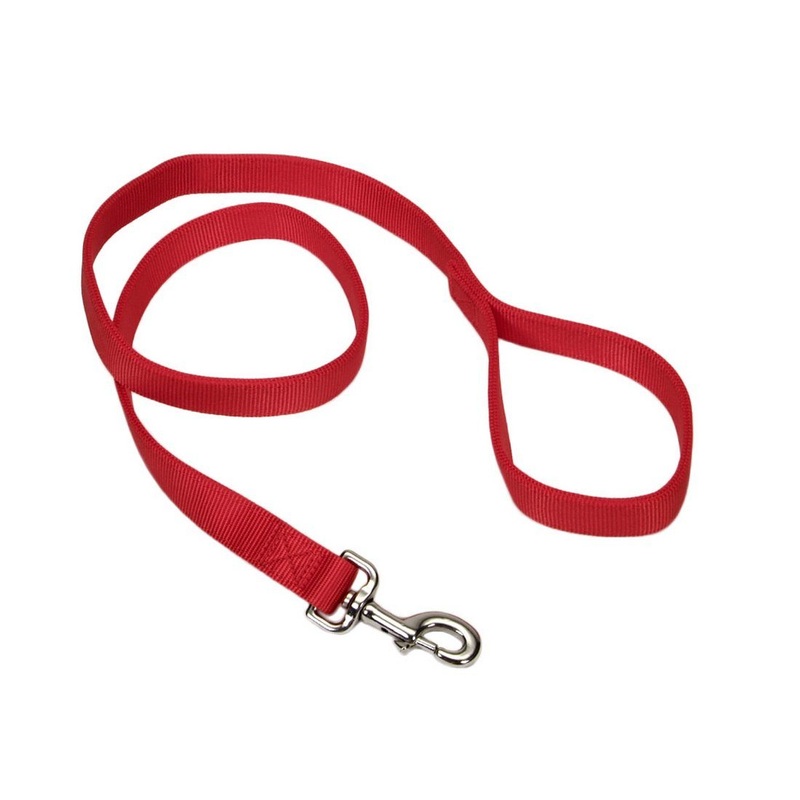 Coastal Double-Ply Dog Leash - 1in x 4ft Red