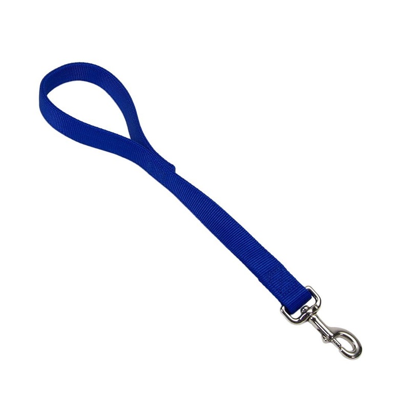 Coastal Double-Ply Nylon Dog Traffic Leash - 1in x 18in Blue