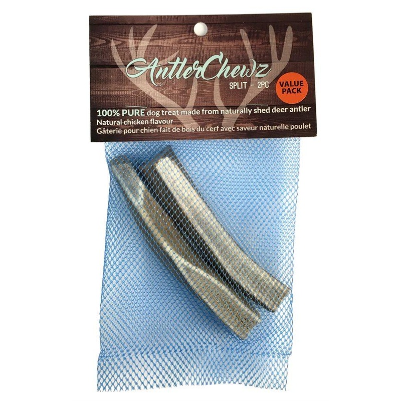 Antler Chewz Chicken Flavor Split Antler Chew Large 2-Pack