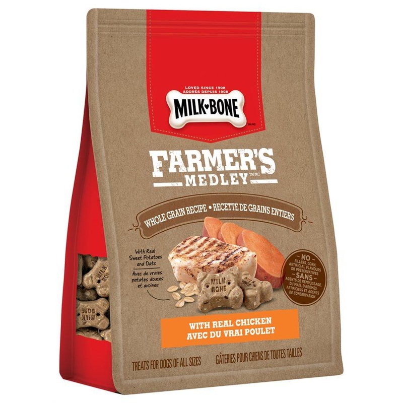Smuckers Milk Bone Farmer's Medley Whole Grain Recipe Treats 4/340g