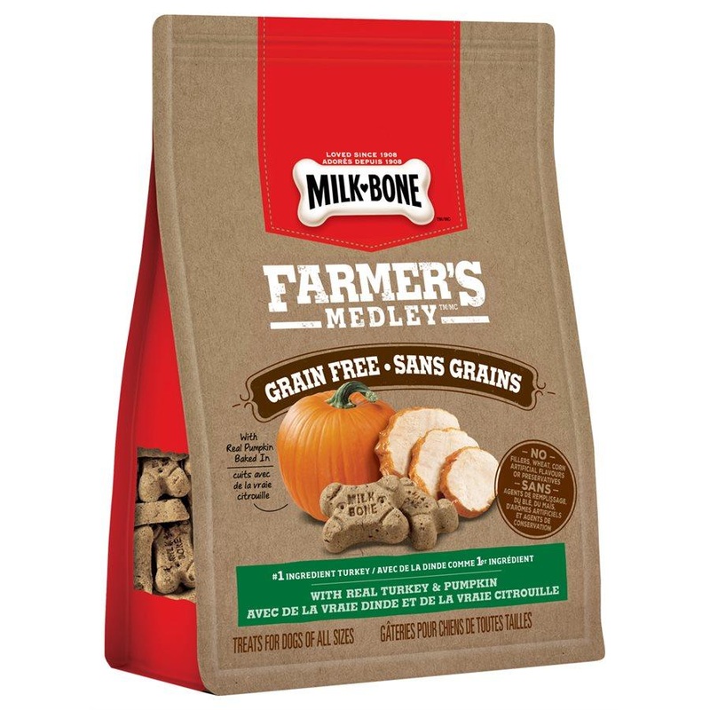 Smuckers Milk Bone FM Grain Free Turkey & Pumpkin Treats 4/340g