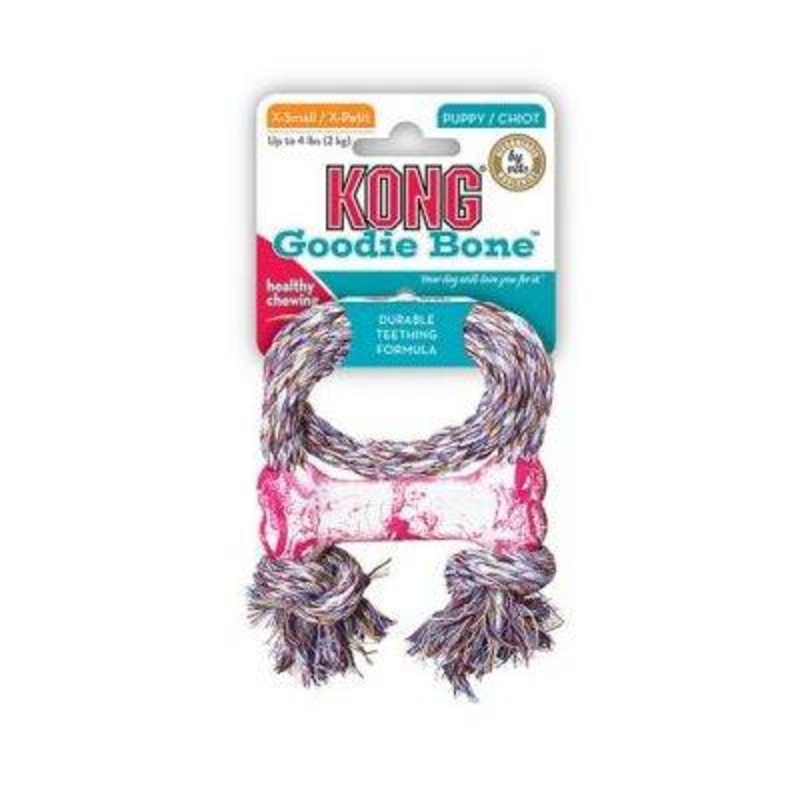 XS Puppy KONG Goodie Bone w/Rope