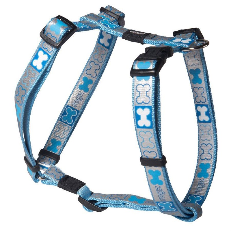 ROGZ Pupz Reflecto H-Harness Blue Small