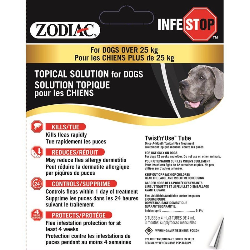 Zodiac Infestop Topical Flea Adulticide for Dogs Over 25KG