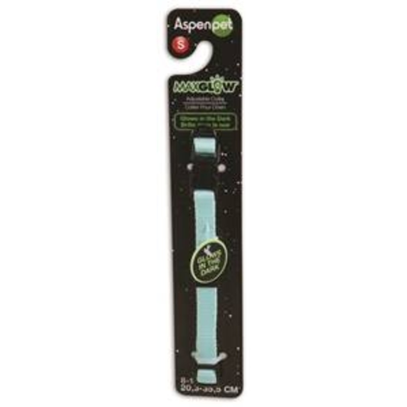 AspenPet MaxGlow Adjustable Glow in the Dark Dog Collar (S)