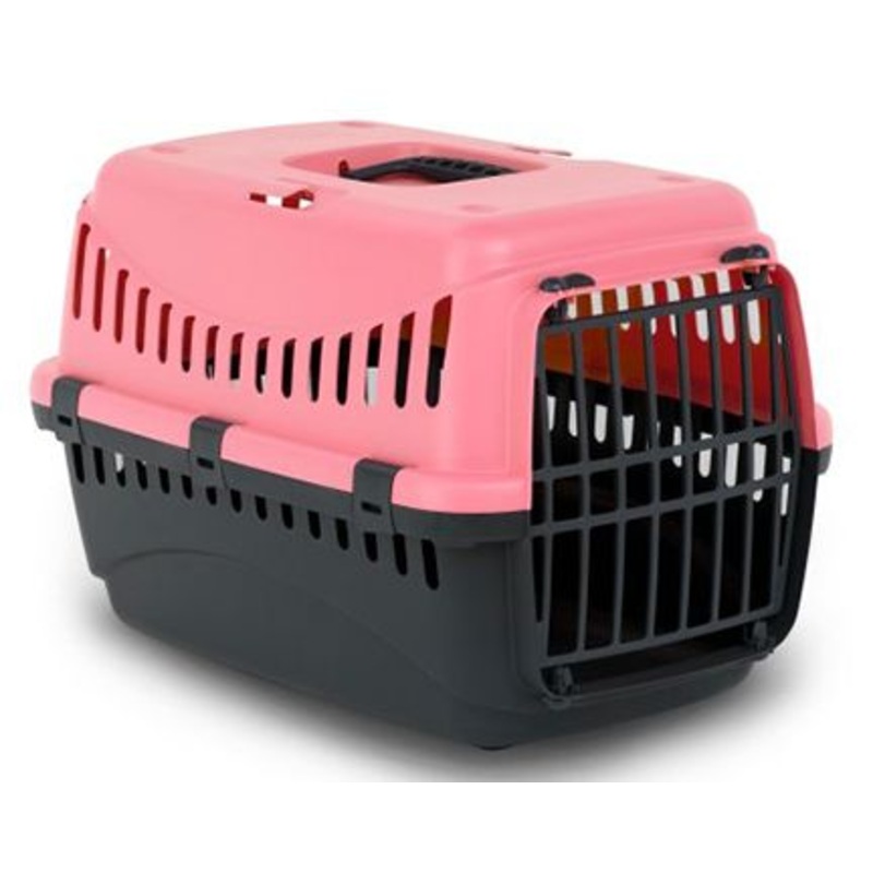 Bergamo Gipsy Large Plastic Door Pet Carrier Coral 58x38x38cm