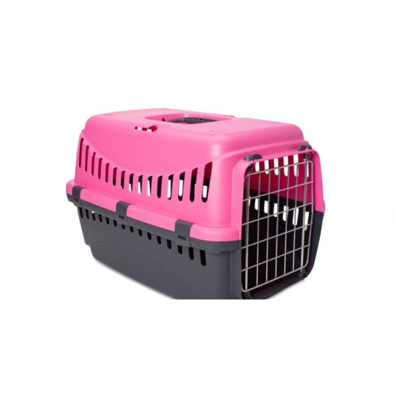 Bergamo Gipsy Small Metal Door Pet Carrier Fuschia Dog 1X1PC 46x31x32cm