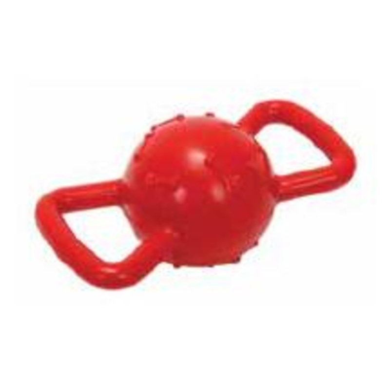 Bud'z Rubber Ball with Handles 3.5in Red