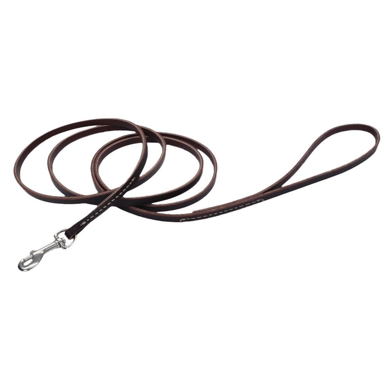 Circle T Latigo Leather Training Dog Leash 1/4inx6ft