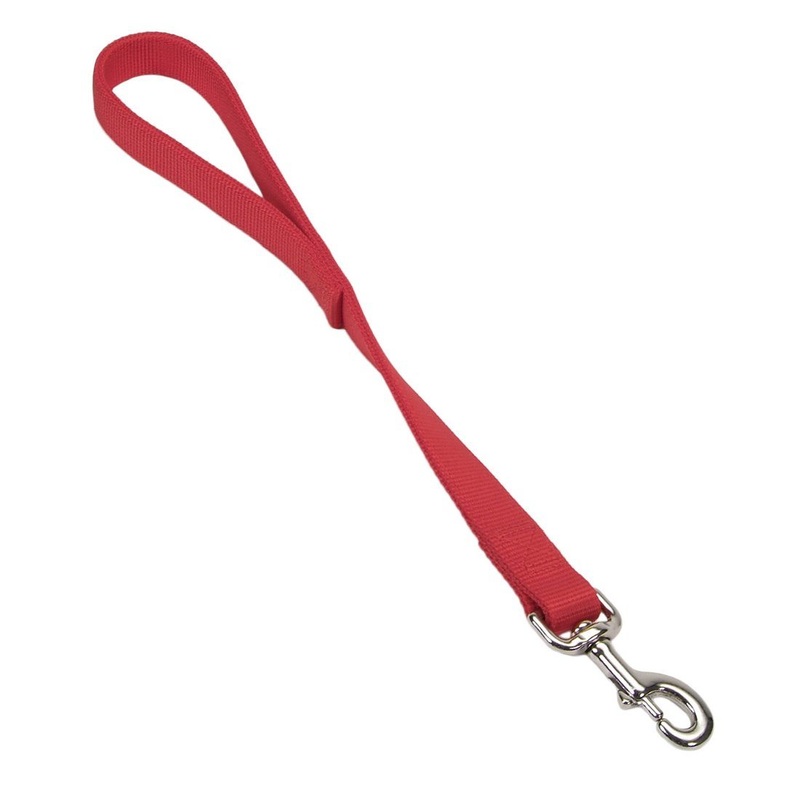 Coastal Double-Ply Nylon Dog Traffic Leash - 1in x 18in Red