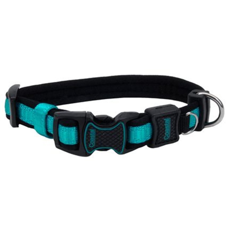 Inspire Adjustable Neoprene Collar Aqua Dog 1X1PC 5/8x8-12in