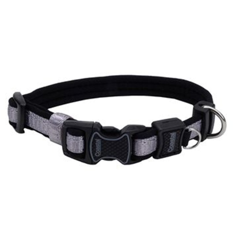 Inspire Adjustable Neoprene Collar Grey Dog 1X1PC 5/8x10-14in