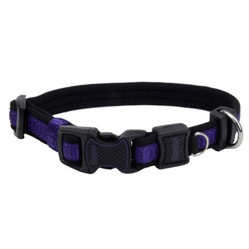 Inspire Adjustable Neoprene Collar Purple Dog 1X1PC 1x14-20in