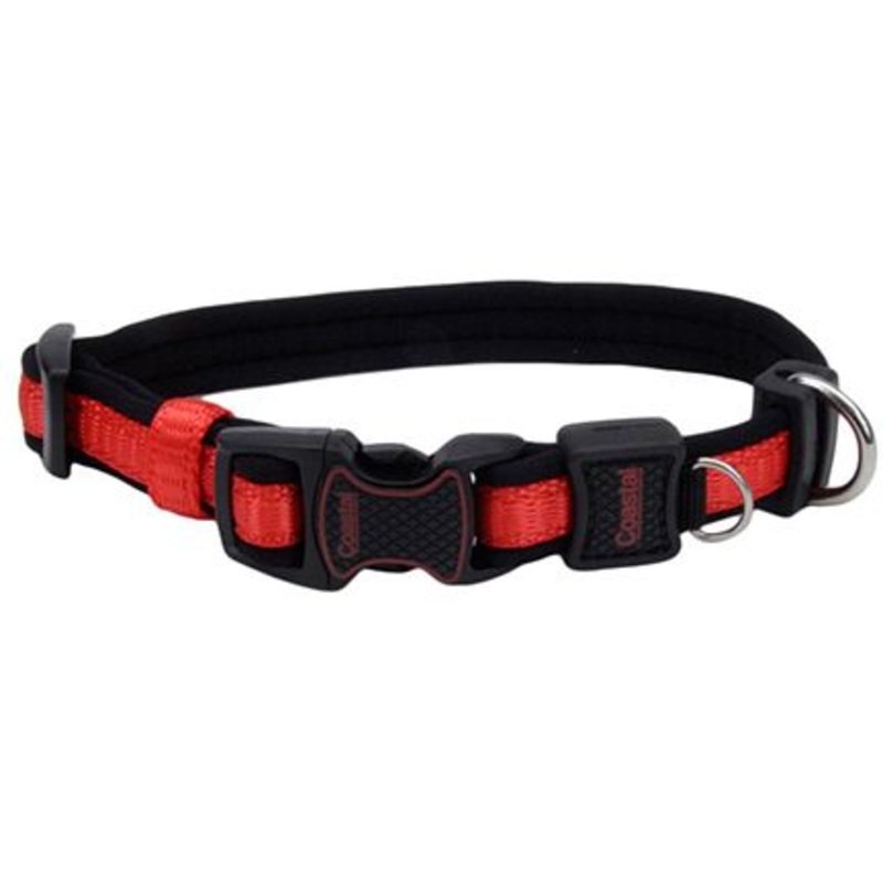 Inspire Adjustable Neoprene Collar Red Dog 1X1PC 1x14-20in