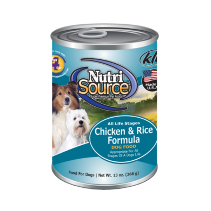 Nutri Source Chicken and Rice Wet Dog Food 13oz