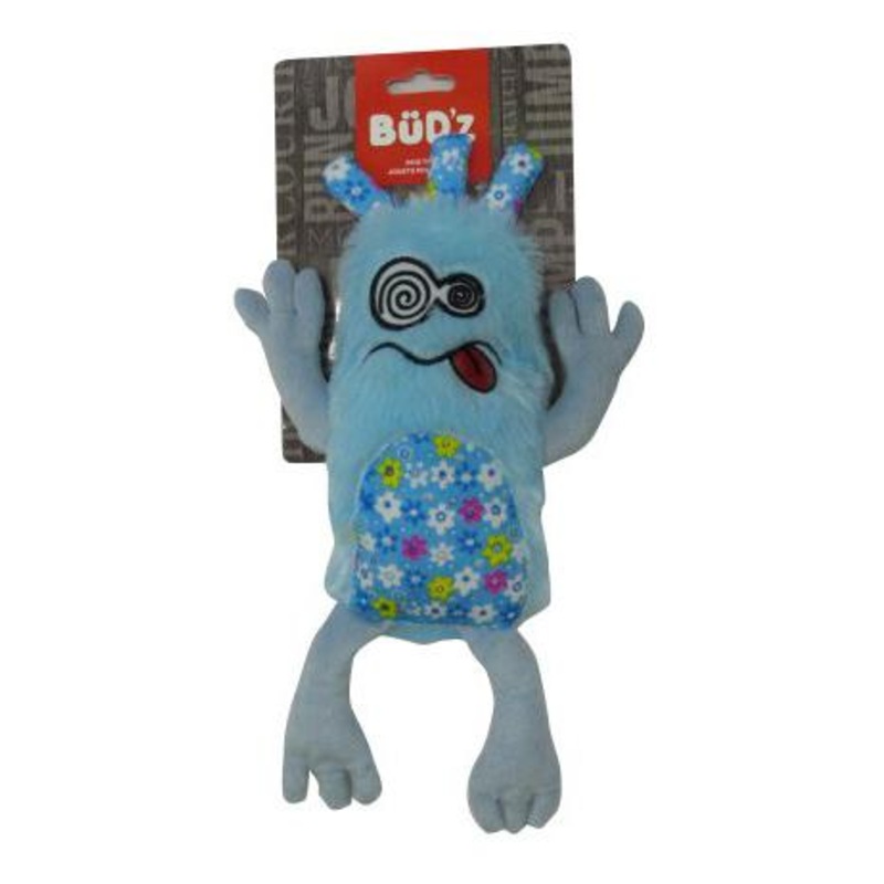Bud'z Igor Plush Monster Dog Toy with Floral Pattern - Blue 12in