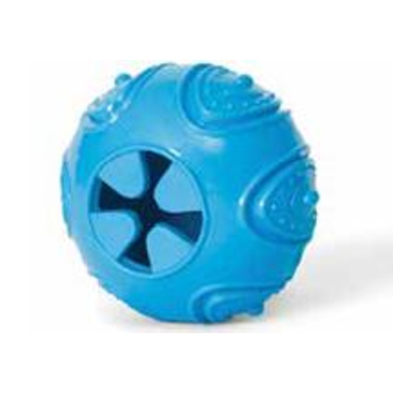 Bud'z Rubber Ball with Treat Hole 3.5in Blue